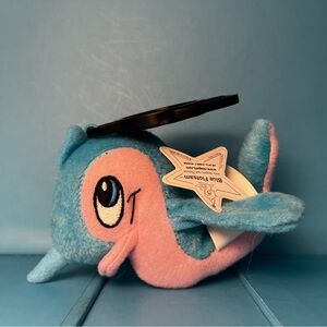 Neopets 2005 McDonald's Happy Meal Toy -  Blue Flotsam Plushie w/ Miamouse clip